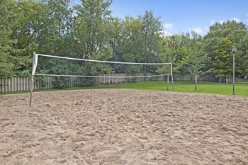 Town centre sand volleyball court