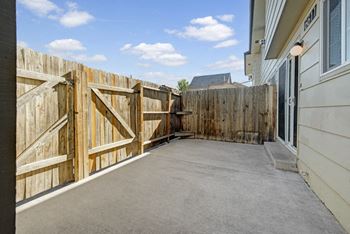 Yorkshire square backyard patio area