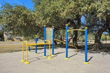 Walking trail with exercise stations