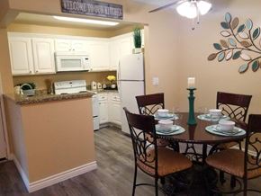 Fontana apartment for rent - Dining Room and Kitchen View at Citrus Gardens Apartments, Fontana