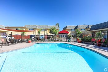 Pool with sunning deck