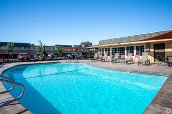 Blue cool swimming pool