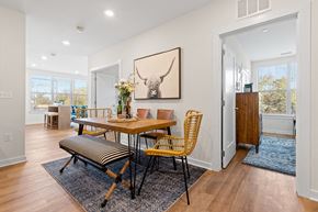 Bala Cynwyd apartment for rent - Dining room table surrounded by chairs and a bench in Bala Cynwyd, PA apartment for rent