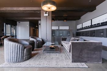 Lobby at the rosie, apartments in pilsen at 1461 s blue island ave.