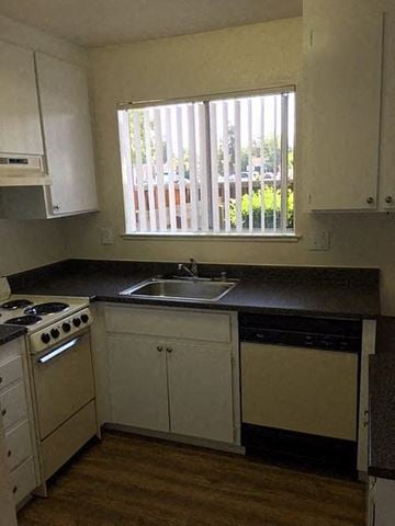 Campbell apartment for rent - a kitchen with a sink and a stove and a window