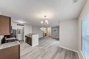 Cleveland apartment for rent - Townhome dining area off of kitchen and living area.