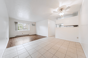 Kent apartment for rent - Empty room with a ceiling fan and tiled floor.