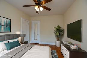 Cleveland Heights apartment for rent - A furnished bedroom example