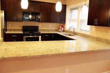 Cleveland Heights apartment for rent - a kitchen with a counter top and a sink