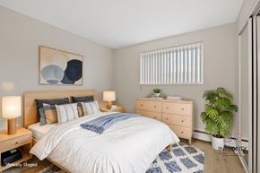 Cleveland apartment for rent - Example of a furnished bedroom.