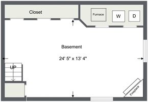 Berea apartment for rent - Downstairs floor plan