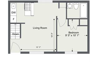 Berea apartment for rent - Upstairs floor plan
