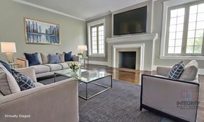 Cleveland apartment for rent - Example of a furnished living room. at Integrity Gold Coast Apartments, Cleveland, OH, 44102