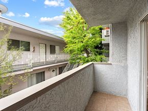 Los Angeles apartment for rent - Balcony looking out from Vinton Apartments.