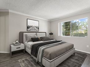 Sherman Oaks apartment for rent - Carpeted bedroom with large window for natural light.