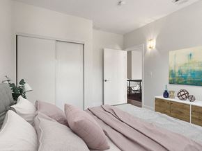 Los Angeles apartment for rent - Carpeted bedroom with private closet.