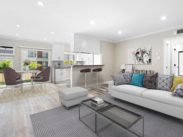 Los Angeles apartment for rent - a living room with a couch and a table
