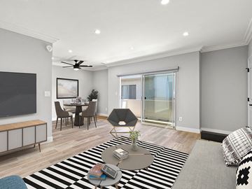 Valley Glen apartment for rent - a living room with a rug and a television