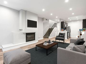 Los Angeles apartment for rent - a living room with a couch and a table