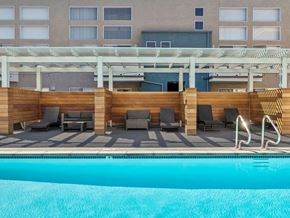 Los Angeles apartment for rent - Gorgeous pool with divided cabana lounging space