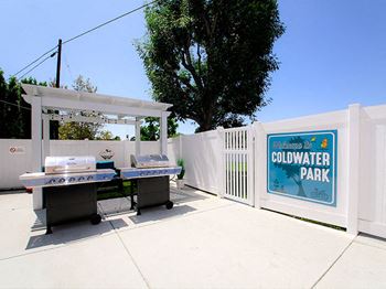 Resident-only bbq area with gazebo