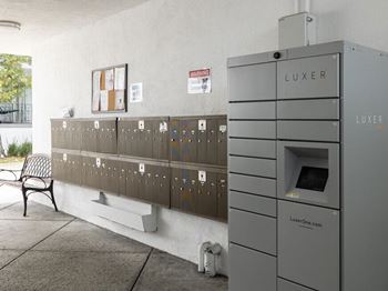 Secure lockers for receiving packages