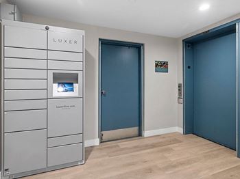 Secure lockers for receiving packages