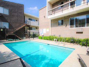 Courtyard pool at 1249 south bundy