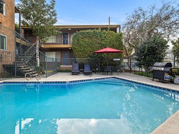 Beautiful pool & lounging space