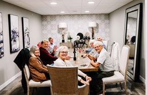 Rochester apartment for rent - People Smiling at Table