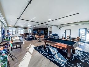 Casper apartment for rent - A room with a pool table and a bar.