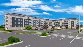 Burnsville apartment for rent - Flats at Neill Park Exterior and Parking Lot