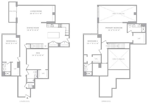 Floor plan for 3 beds, 4 baths, 2341 sqft