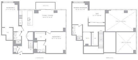 Floor plan for 3 beds, 3.5 baths, 1756 sqft