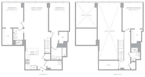 Floor plan for 3 beds, 3 baths, 1616 sqft