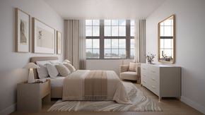 Jersey City apartment for rent - second bedroom with large windows and great natural light