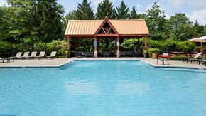 Princeton apartment for rent - Pristine swimming pool and shaded cabana at apartments for rent in Princeton NJ
