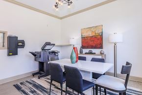 Texarkana apartment for rent - A dining room with a white table and chairs.