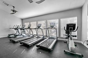 Oklahoma City apartment for rent - the gym has cardio equipment and treadmills
