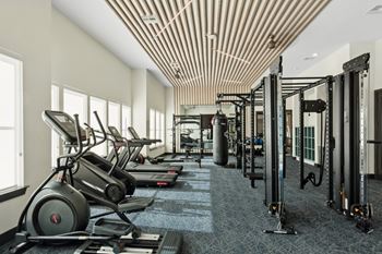 Fitness studio with yoga room