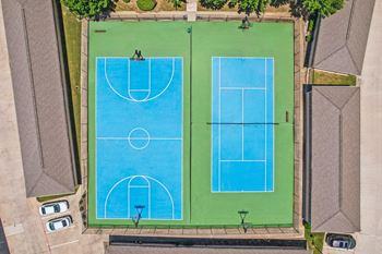 Basketball and tennis courts