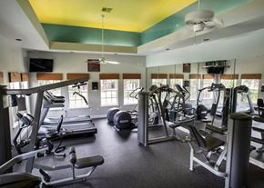 San Antonio apartment for rent - the gym has a variety of weights and cardio equipment