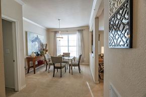 Austin apartment for rent - A dining room with a table and chairs.
