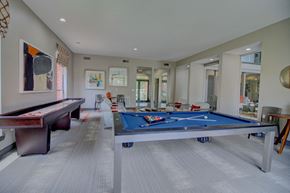 The Woodlands apartment for rent - a games room with a pool table and ping pong table