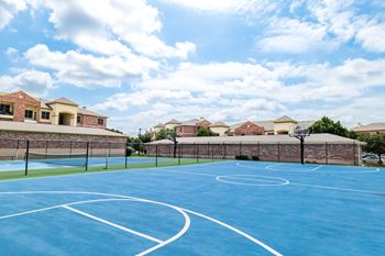 Basketball and tennis courts