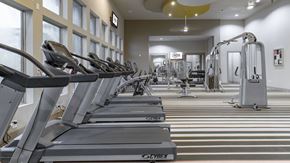 Pearland apartment for rent - a row of cardio machines in a gym