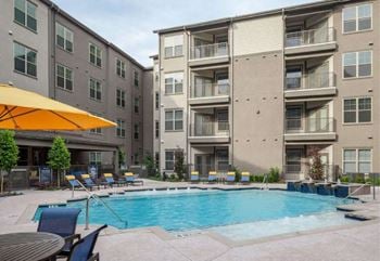 Heated saltwater pool with sundeck