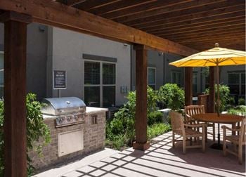Multiple outdoor gas grilling stations