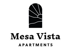 Costa Mesa apartment for rent - A black and white image of a building with the words Mesa Vista Apartments.