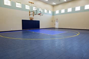 Indoor basketball court